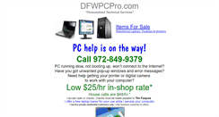 Desktop Screenshot of dfwpcpro.com